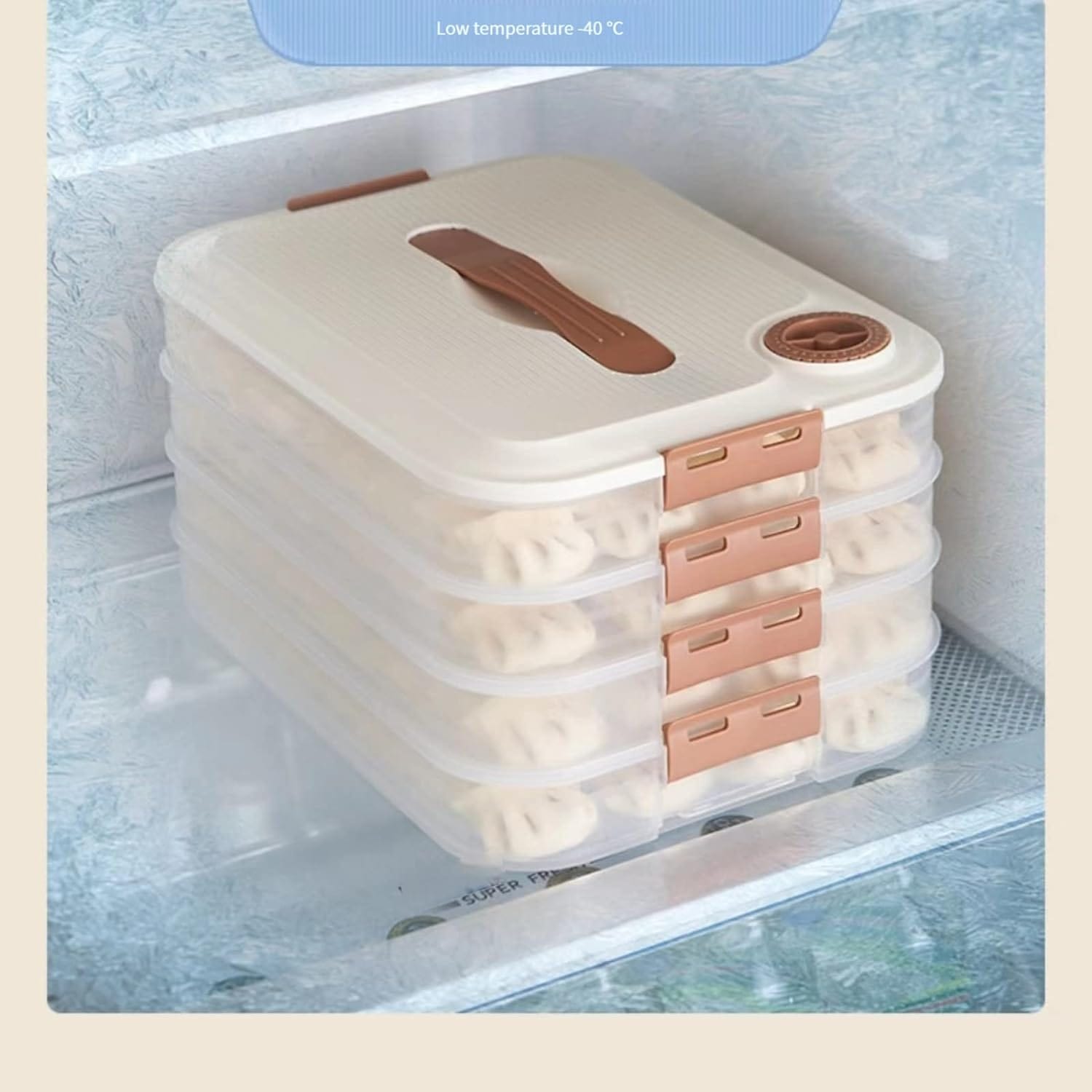 4-Layer Airtight,Stackable Food Storage Container Carrier with Lid and Handle