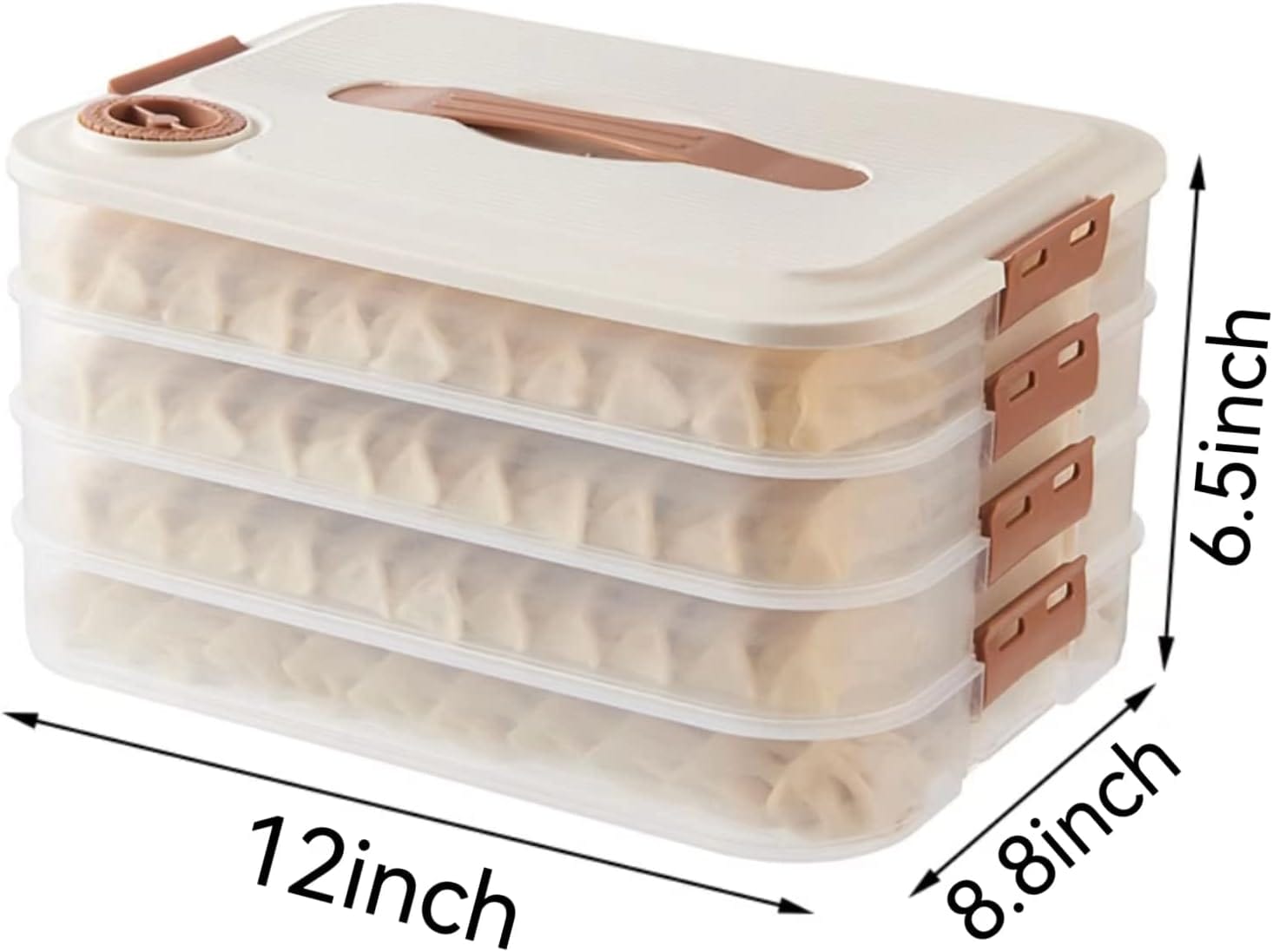 4-Layer Airtight,Stackable Food Storage Container Carrier with Lid and Handle