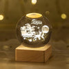 Luminous Starry Sky Crystal Ball Night Lamp - Moon & Planet Projection Ambience Light Gift