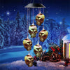 Solar-Powered Halloween Skull Wind Chimes - LED Garden Decoration, Outdoor Ornament