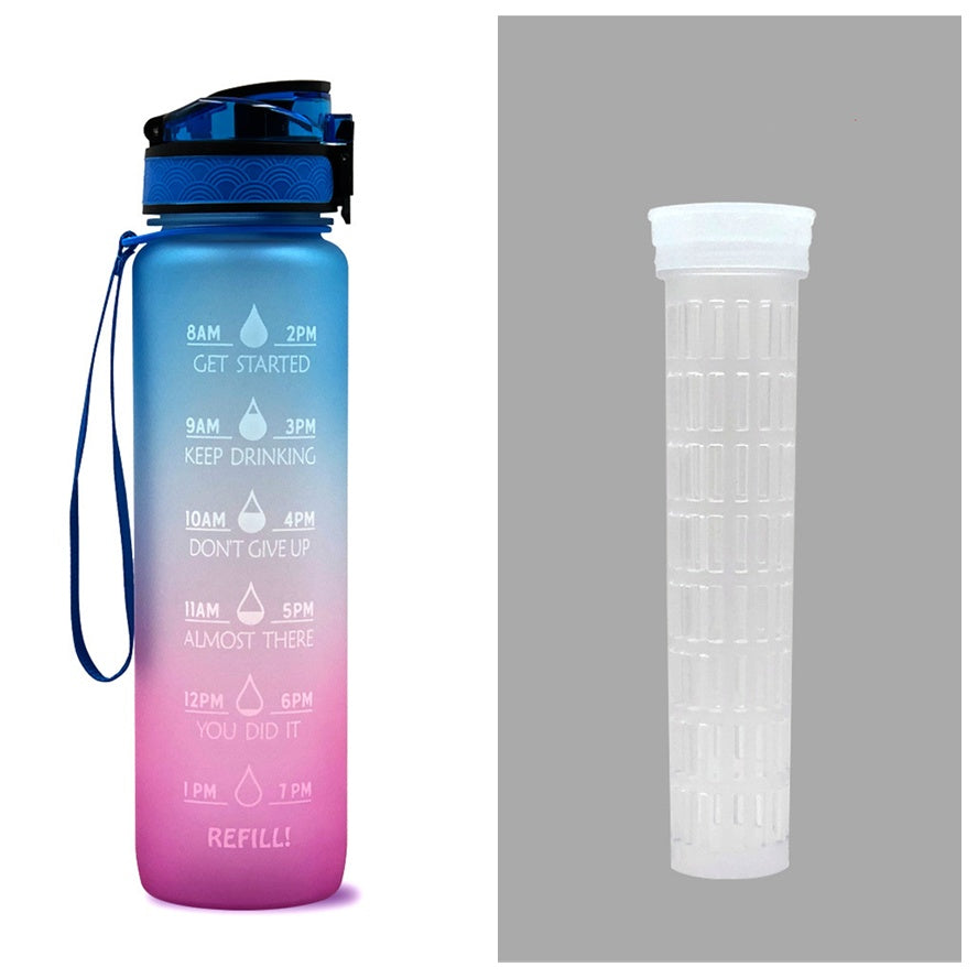 1L Tritan Water Bottle with Time Marker, Bounce Cover