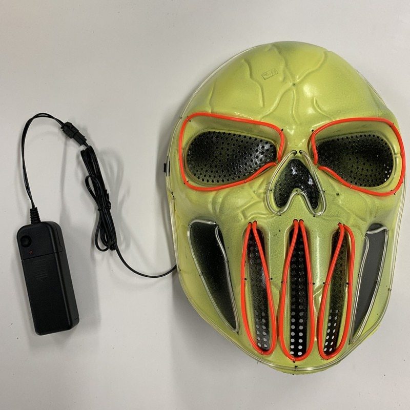 Halloween LED Scary Mask - Ice Blue & Red