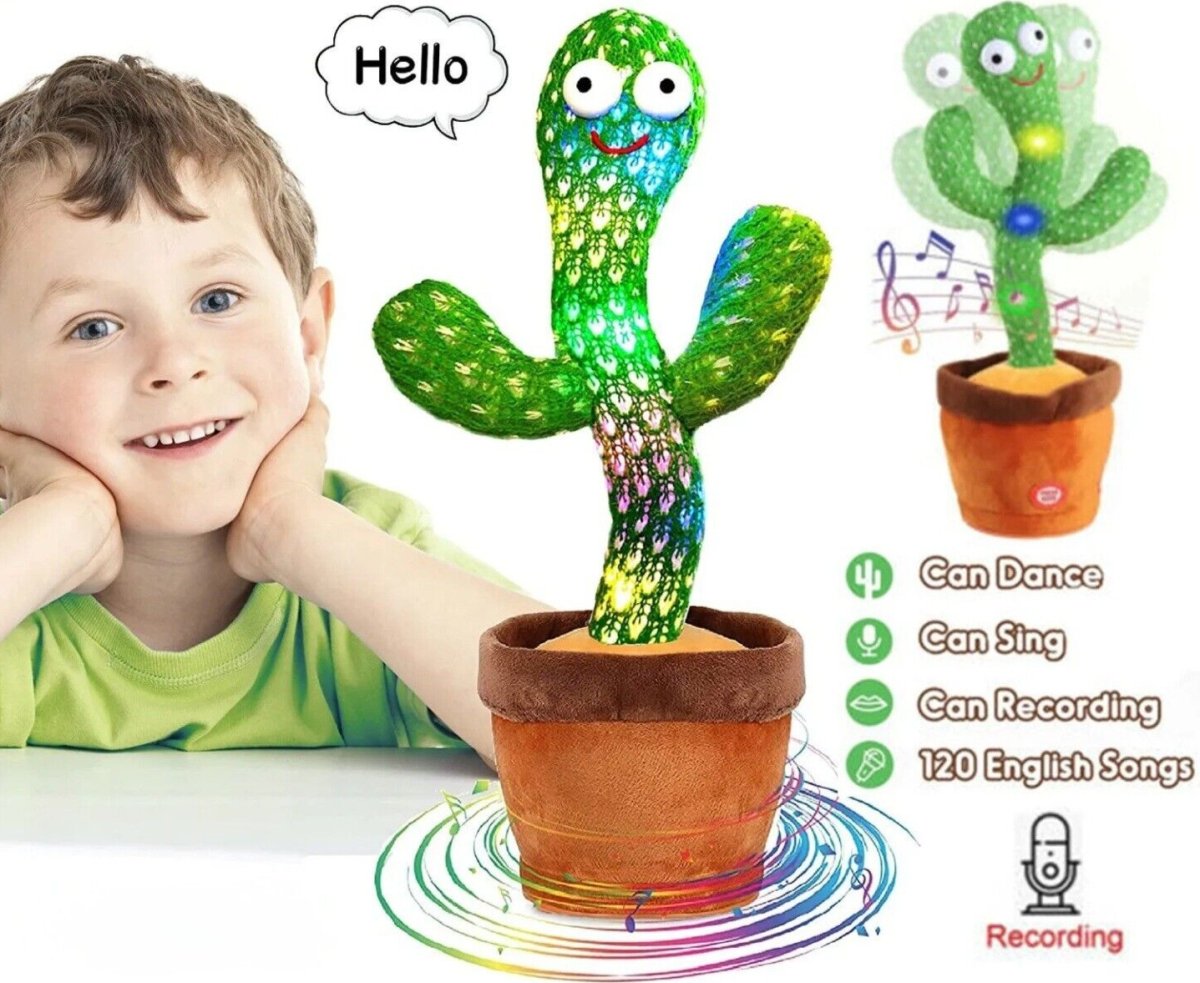 Dancing Cactus Plush Toy: Electronic Singing & Recording Fun Gift for All Ages