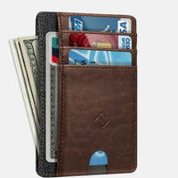 Minimalist Men's Wallet with RFID Protection and Coin Pocket