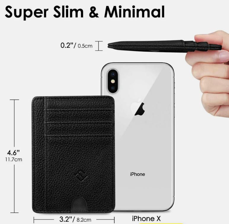 Minimalist Men's Wallet with RFID Protection and Coin Pocket