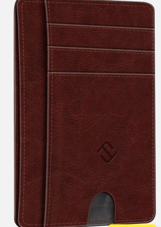 Minimalist Men's Wallet with RFID Protection and Coin Pocket