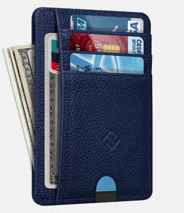 Minimalist Men's Wallet with RFID Protection and Coin Pocket
