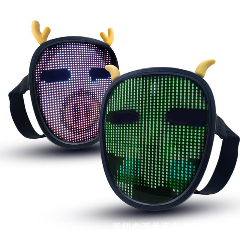 LED Luminous Halloween Mask - Hand-Controlled Glow, Perfect for Cosplay, Festivals & DIY