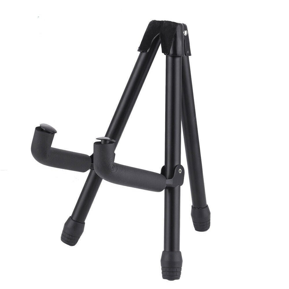 Acoustic Electric Guitar Stand - Folding A-Frame Bass Holder with Padded Arms & Non-Slip Feet