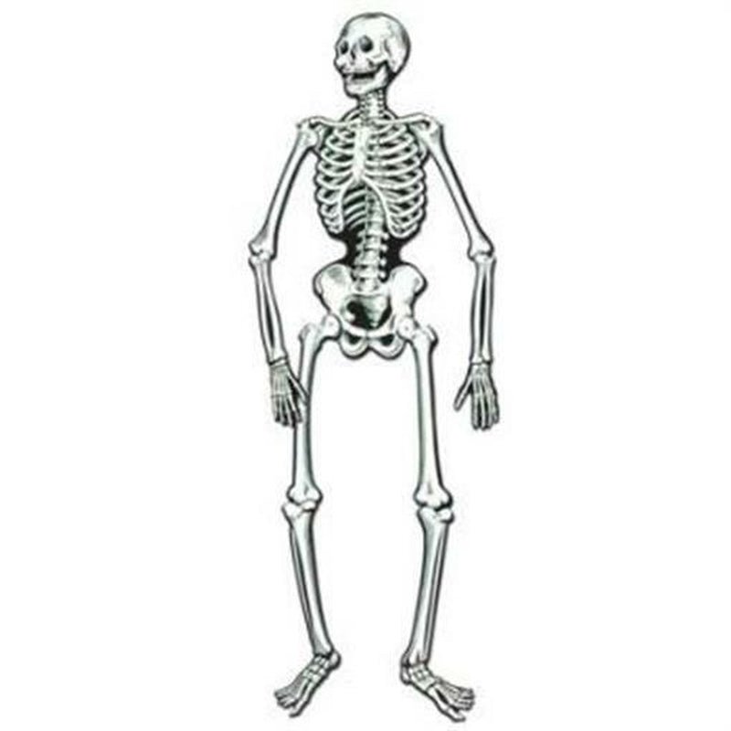 4.5-Foot Jointed Cardboard Skeleton - Halloween Paper Skeleton Decoration