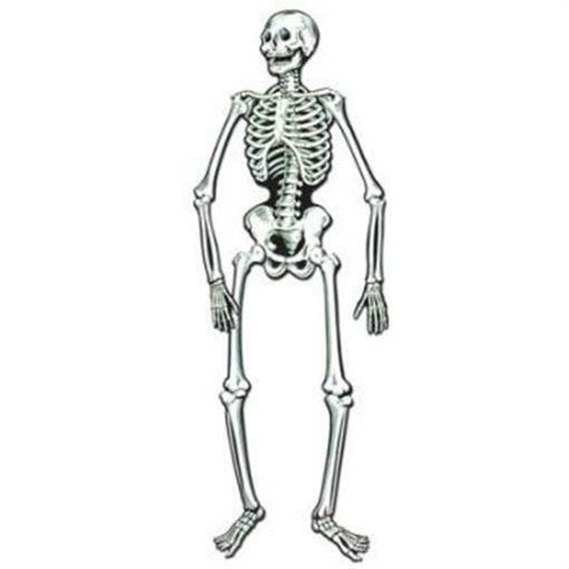 4.5-Foot Jointed Cardboard Skeleton - Halloween Paper Skeleton Decoration