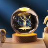 Luminous Starry Sky Crystal Ball Night Lamp - Moon & Planet Projection Ambience Light Gift