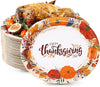 Tableware 50 Count Thanksgiving Oval Paper Plates, 10
