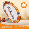 Tableware 50 Count Thanksgiving Oval Paper Plates, 10