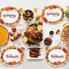 Tableware 50 Count Thanksgiving Oval Paper Plates, 10