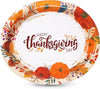 Tableware 50 Count Thanksgiving Oval Paper Plates, 10