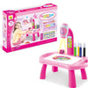 New Children's Projection Painting Table: Creative Art Station for Kids