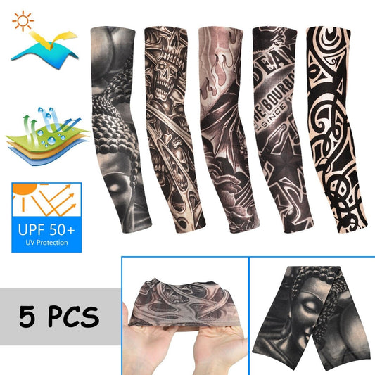 5/10PCS Tattoo Cooling Arm Sleeves – UV Sun Protection for Sports, Fashion & Outdoor Fun