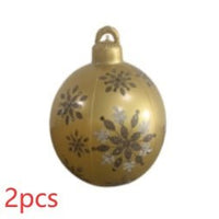 60CM Inflatable Christmas Ornament Ball - Giant Outdoor PVC Decoration for Festive Xmas Trees