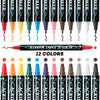 Double-Headed Acrylic Marker Pen - Stackable Water-Based Paint Brush