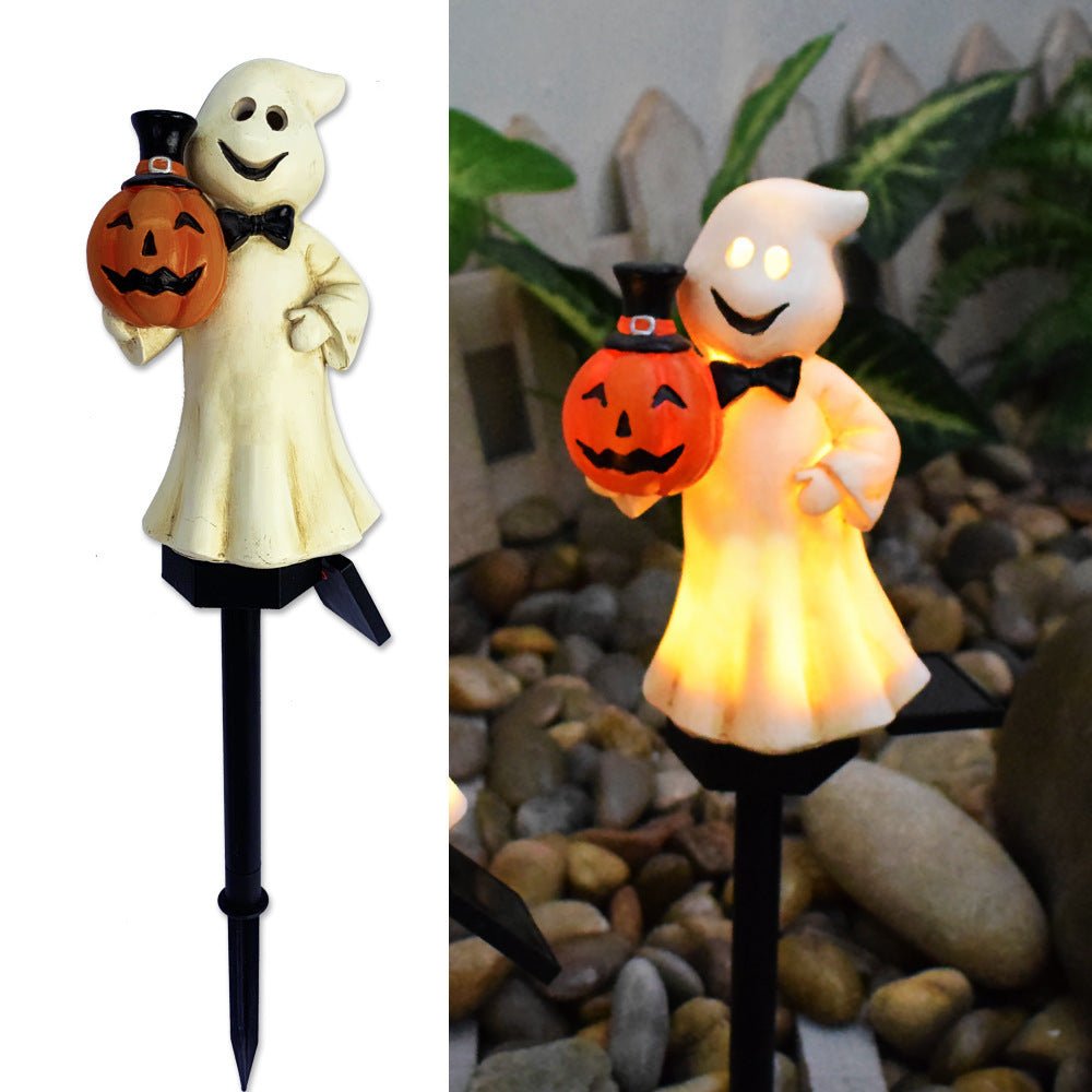 Creative Halloween Decor: Solar Pumpkin Lamp with Ghosts