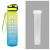 1L Tritan Water Bottle with Time Marker, Bounce Cover