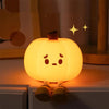 Halloween Pumpkin Night Light - Cute Soft Silicone, Touch Dimmable, Rechargeable Bedside Lamp