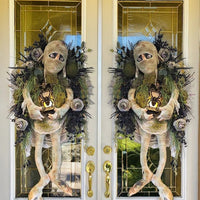 Mummy Halloween Wreath - Haunted House Door Pendant, Ghost Festival Horror Decoration