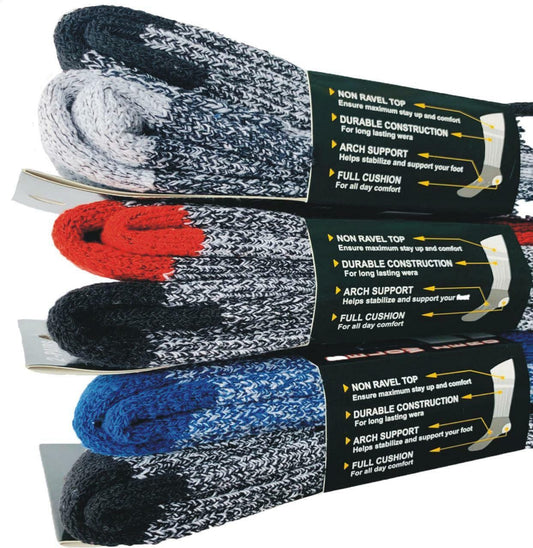 6 Pairs Men'S Wool Socks Warm Thermal Socks Insulated Cold Weather Winter Socks