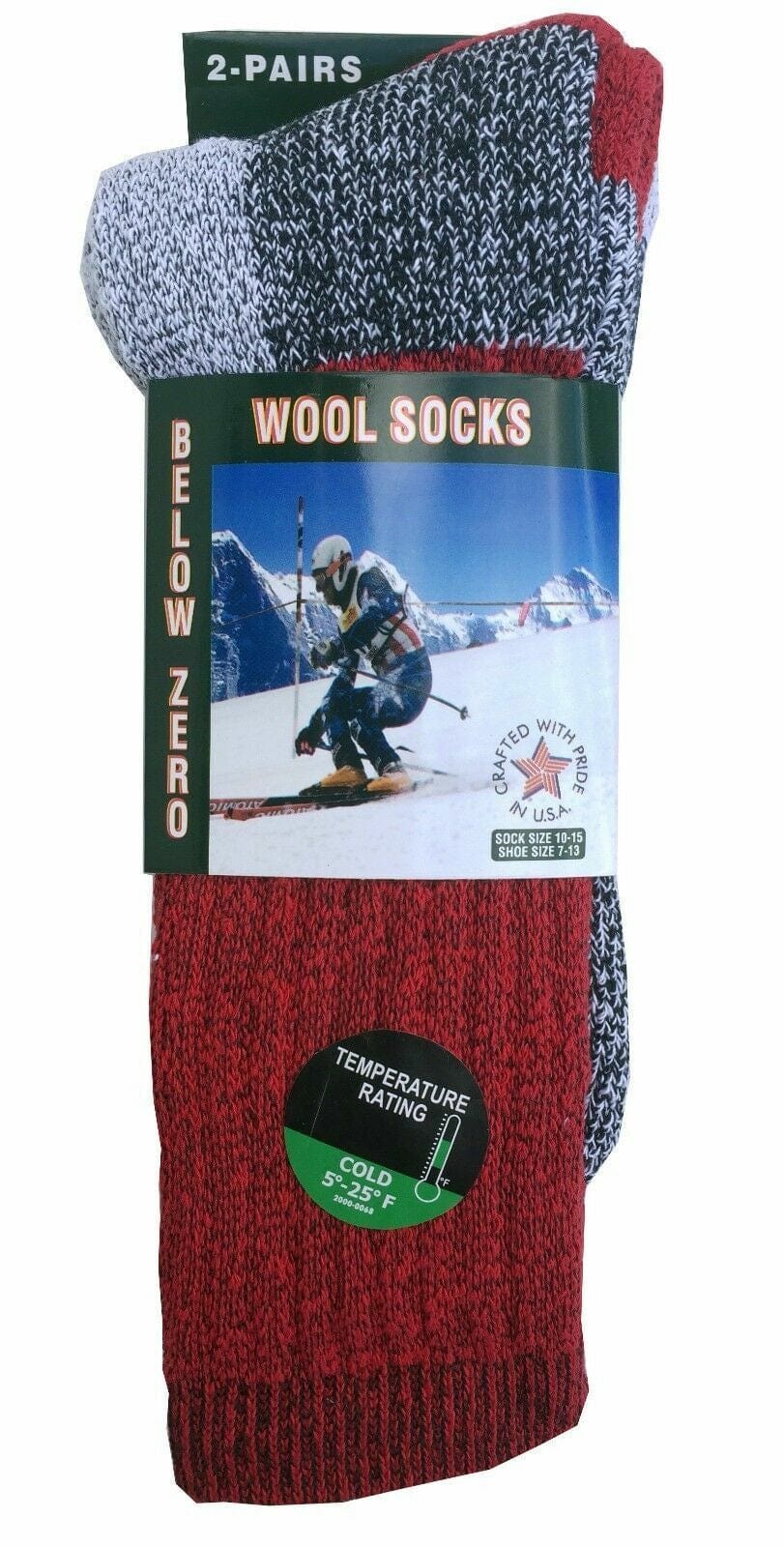 6 Pairs Men'S Wool Socks Warm Thermal Socks Insulated Cold Weather Winter Socks