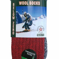 6 Pairs Men'S Wool Socks Warm Thermal Socks Insulated Cold Weather Winter Socks