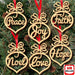 6Pc Wooden Pendant 6 Pcs Christmas Decorations Wooden Ornament Xmas Tree Hanging Pendant Ornament