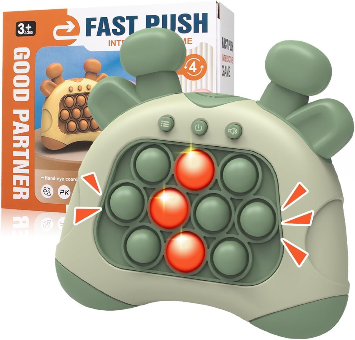 Rapid Push Game: Handheld Bubble Pop Toy - Light-Up Pop Game for Kids and Adults