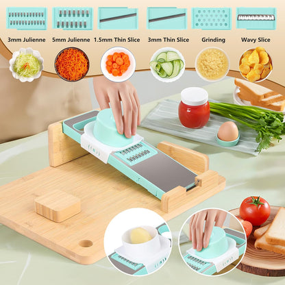 Adaptive One-Handed Bamboo Cutting Board with Spikes & Grater