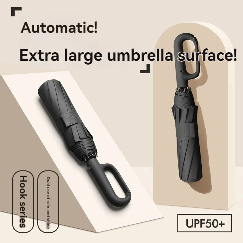 Ring Buckle Design 20-Rib Fully Automatic Umbrella for Men and Women