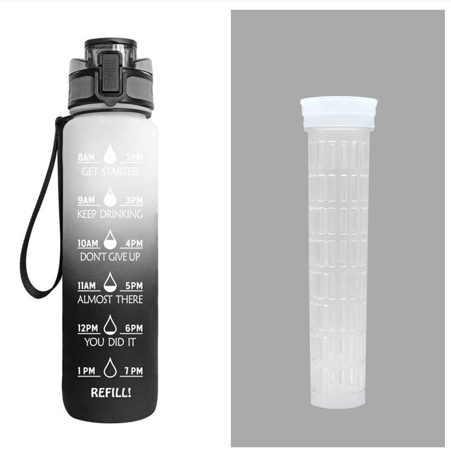 1L Tritan Water Bottle with Time Marker, Bounce Cover