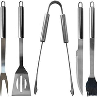 BBQ Grilling Tools Set - Stainless Steel Grilling Accessories with Free Portable Bag. (5PCS)