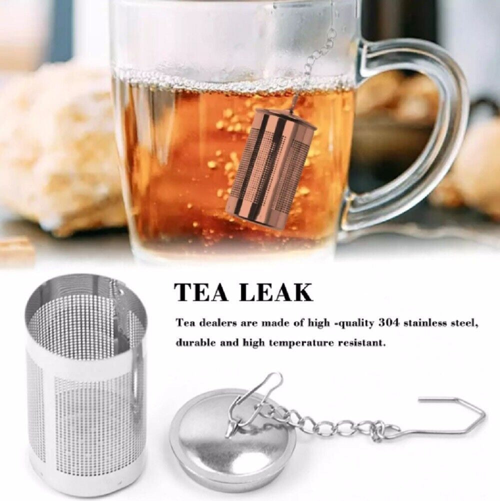 2-Pack Stainless Steel Tea Infuser Strainer Set – Fine Mesh Ball with Chain Hook