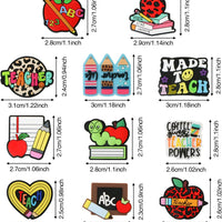 12 PCS Teacher-Themed Silicone Focal Beads for Crafting and Jewelry Making