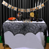 Festive Halloween Mantel Decoration: 45x243cm Black Scarf