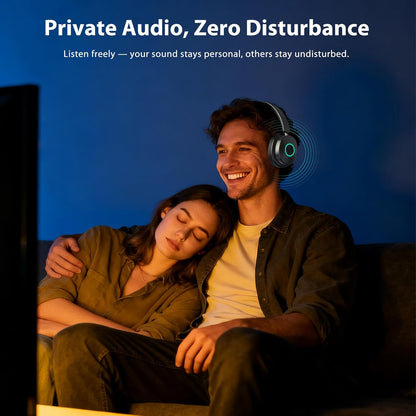 Wireless TV Headphones for Seniors with Charging Base & Bluetooth 5.4