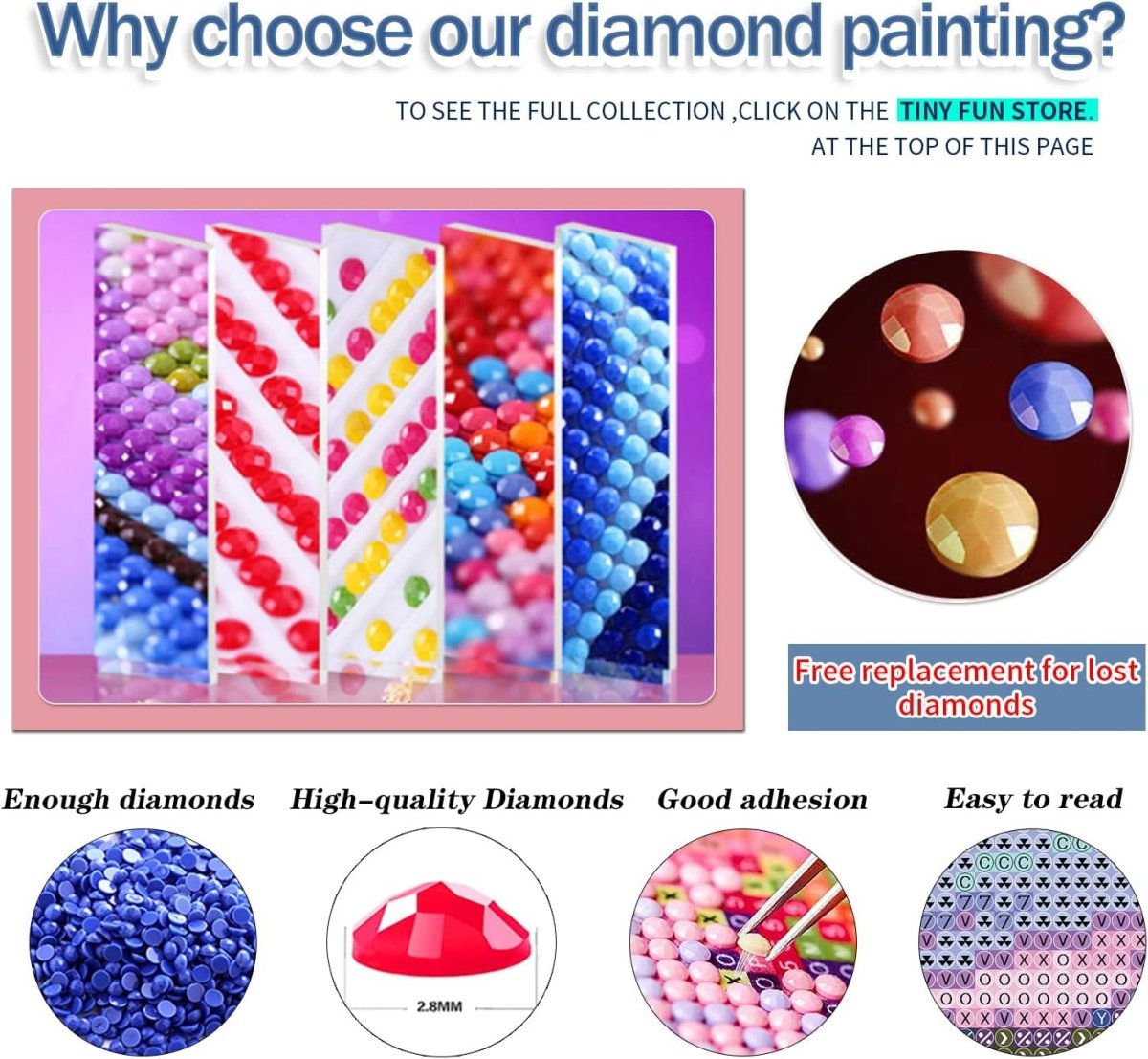 12 Pack Diamond Painting Kits for Adults 5D Diamond Art Kit Paint by Number for Beginners, DIY Paint with round Full Drill Diamonds Paintings Gem Art for Home Wall Decor Gift (12X16 Inch