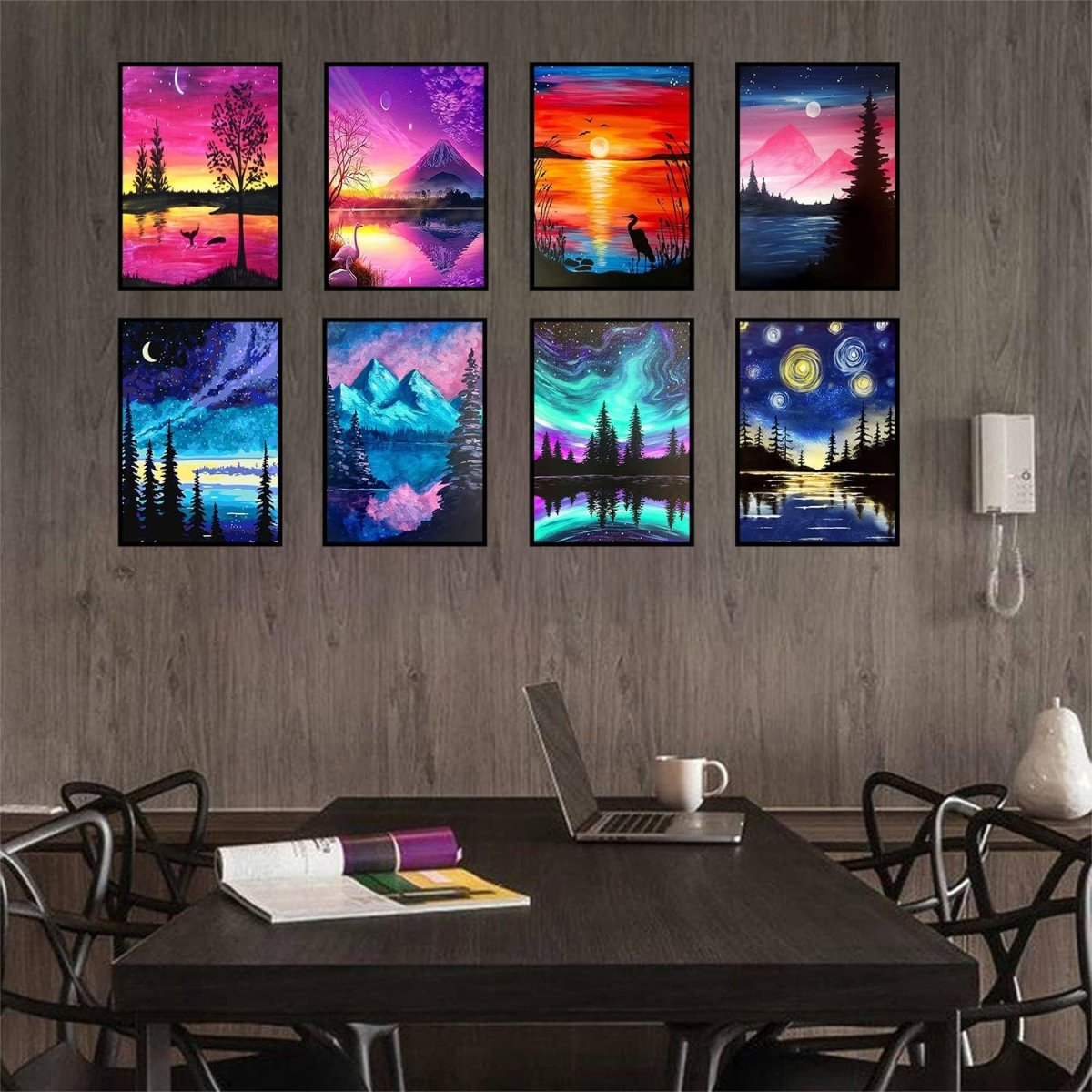 12 Pack Diamond Painting Kits for Adults 5D Diamond Art Kit Paint by Number for Beginners, DIY Paint with round Full Drill Diamonds Paintings Gem Art for Home Wall Decor Gift (12X16 Inch