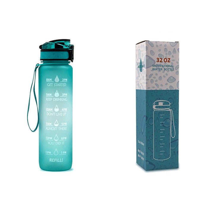 1L Tritan Water Bottle with Time Marker, Bounce Cover