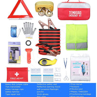 Portable Auto Emergency Kit - Complete Car Tool Bag & Vehicle Safety Set for Roadside Assistance