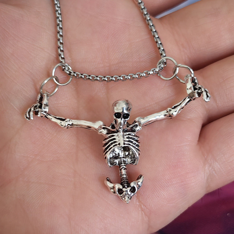 Retro Skull Necklace for Halloween Costume