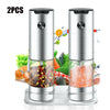 Battery Powered Electric Salt and Pepper Grinders with Adjustable Coarseness