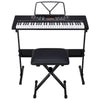 61-Key Electronic Keyboard Piano Bundle with Stool, Headphones, Microphone, and Stand