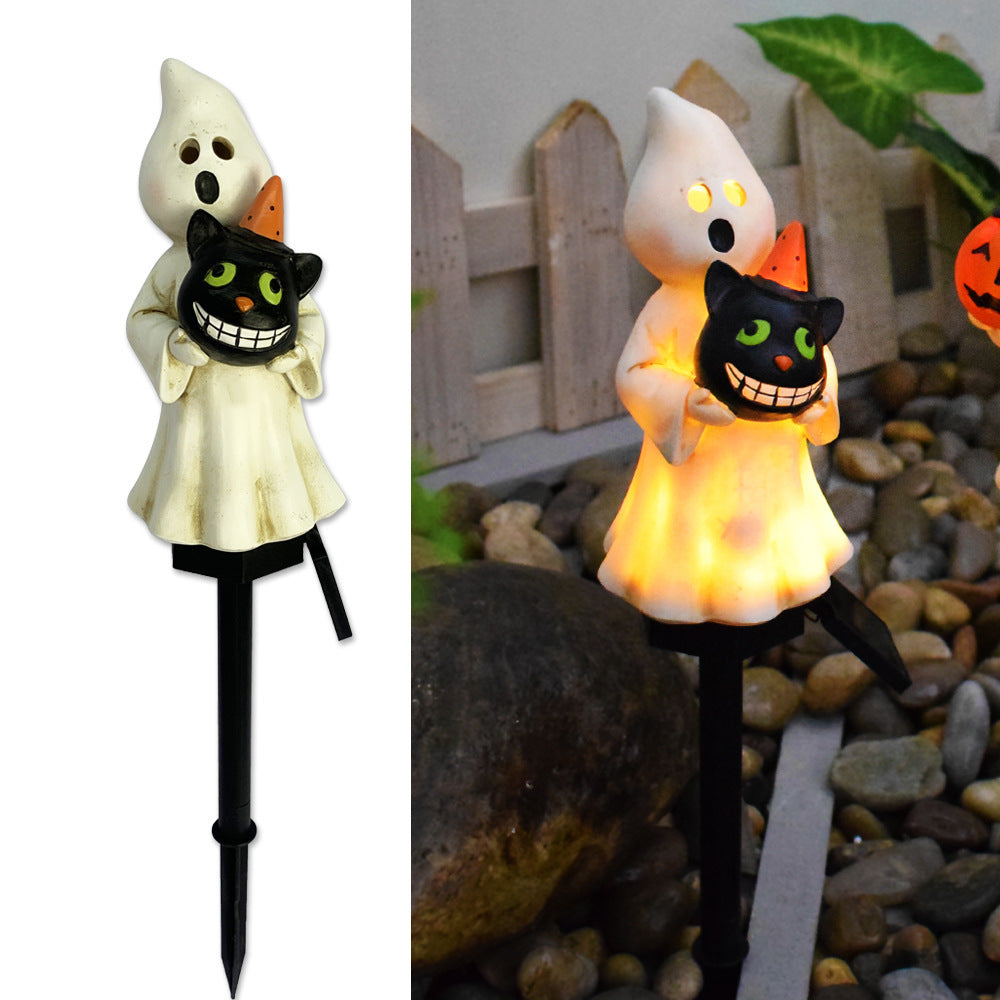 Creative Halloween Decor: Solar Pumpkin Lamp with Ghosts