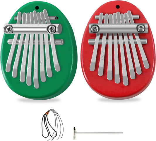 Woodr-2Rg 8-Key Mini Kalimba Pendant - Exquisite Finger Thumb Piano Accessory